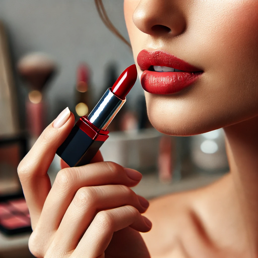 Batom vermelho para um visual elegante e duradouro
