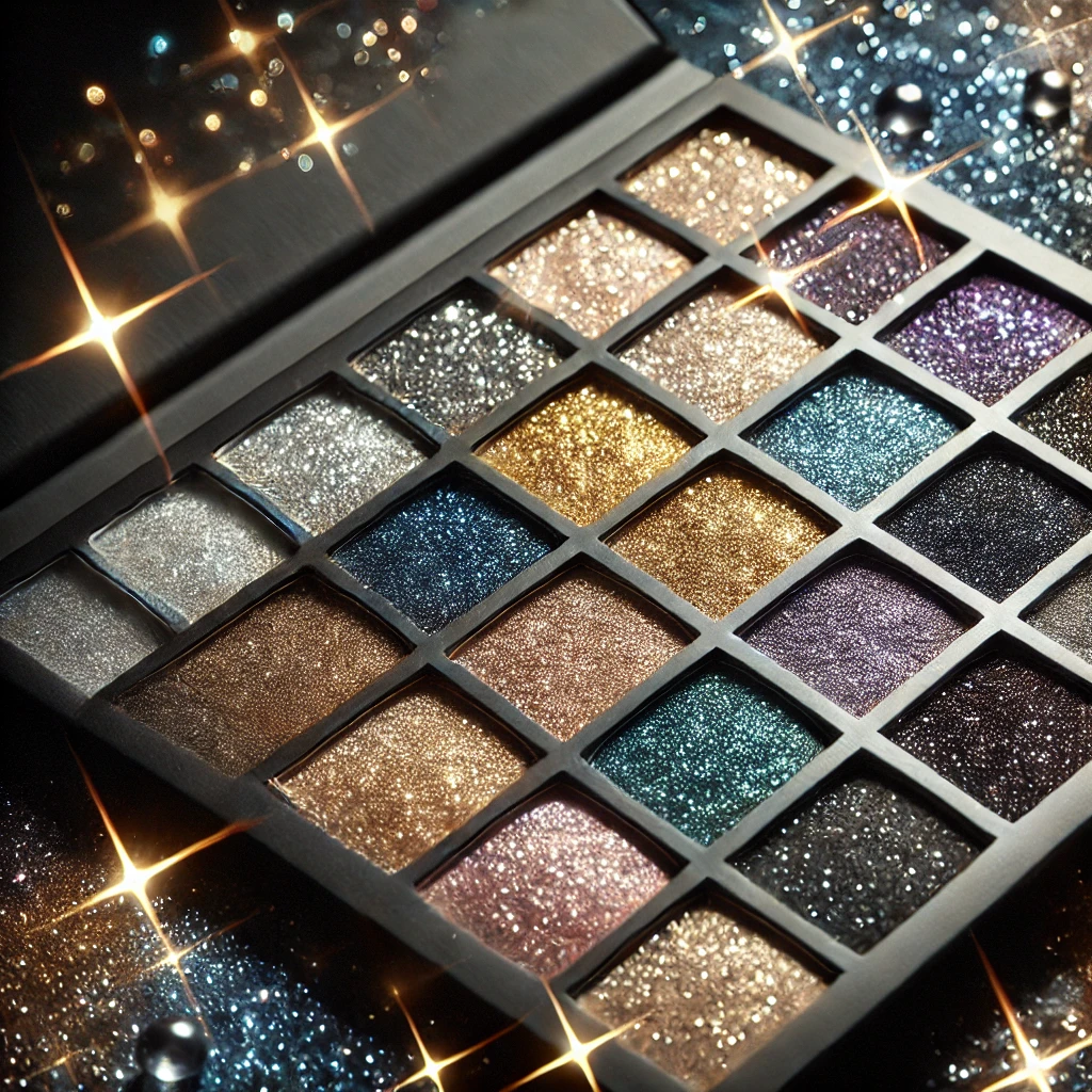 Sombras cintilantes em tons de dourado e bronze para criar um look de festa