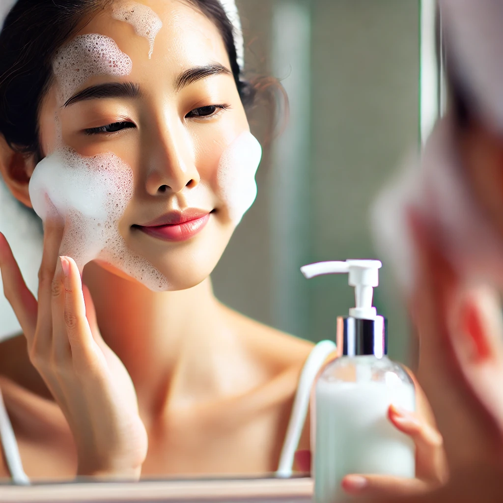 Limpeza facial como o primeiro passo essencial de uma rotina de skincare eficaz.