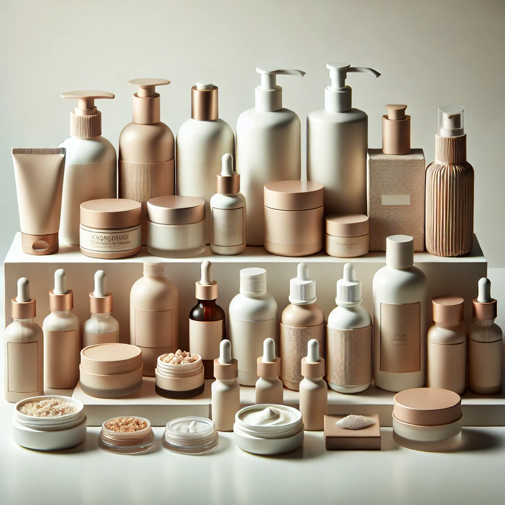 Produtos essenciais de skincare e autocuidado