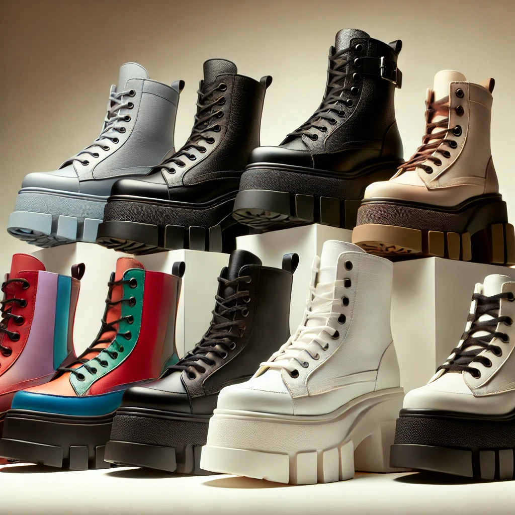 Sapatos plataforma de diferentes estilos, tendência retrô dos anos 90 que retorna em 2024